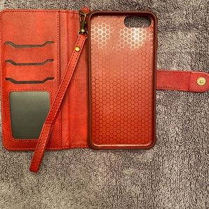 Faux leather iPhone 8 Plus magnet cell cover.